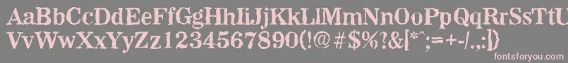 WichitarandomBold Font – Pink Fonts on Gray Background