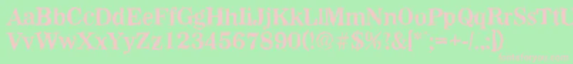 WichitarandomBold Font – Pink Fonts on Green Background