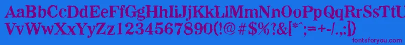 WichitarandomBold Font – Purple Fonts on Blue Background