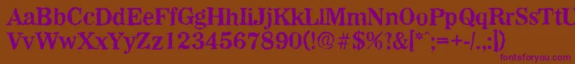 WichitarandomBold Font – Purple Fonts on Brown Background