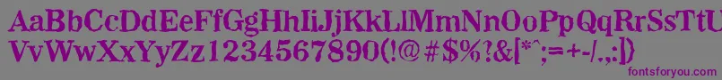 Шрифт WichitarandomBold – фиолетовые шрифты на сером фоне