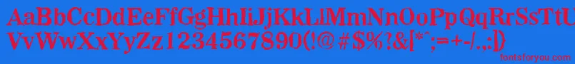 WichitarandomBold Font – Red Fonts on Blue Background