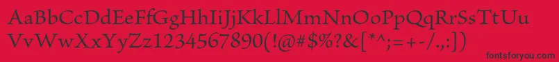BriosoproRegular Font – Black Fonts on Red Background