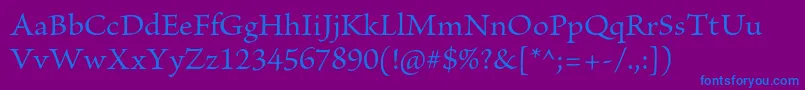 BriosoproRegular Font – Blue Fonts on Purple Background