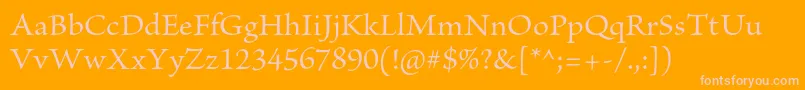 BriosoproRegular Font – Pink Fonts on Orange Background