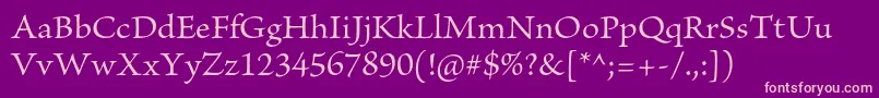 BriosoproRegular Font – Pink Fonts on Purple Background