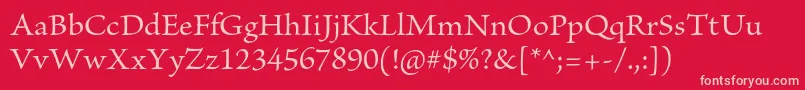 BriosoproRegular Font – Pink Fonts on Red Background