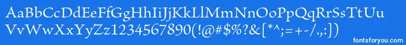 BriosoproRegular Font – White Fonts on Blue Background
