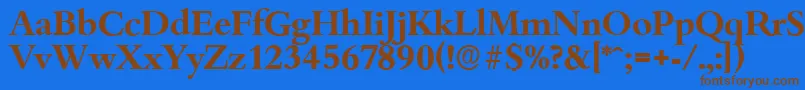 Шрифт BambergserialBold – коричневые шрифты на синем фоне