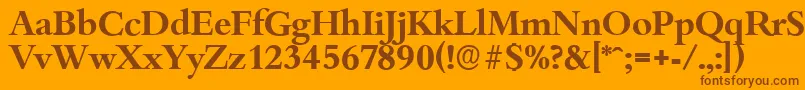 BambergserialBold Font – Brown Fonts on Orange Background