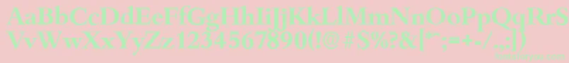 BambergserialBold Font – Green Fonts on Pink Background