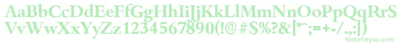 BambergserialBold Font – Green Fonts on White Background