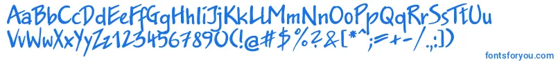 JakobcB Font – Blue Fonts on White Background