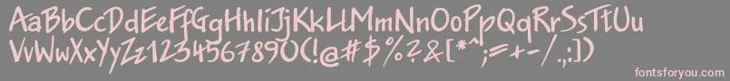 JakobcB Font – Pink Fonts on Gray Background