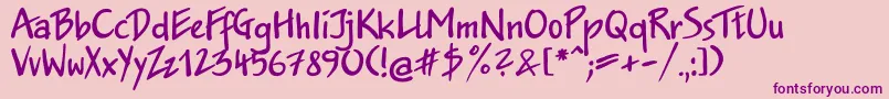 JakobcB Font – Purple Fonts on Pink Background