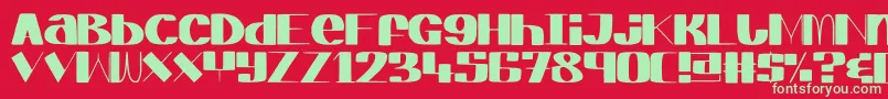 ElegantAgege Font – Green Fonts on Red Background