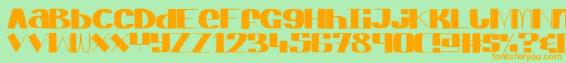 ElegantAgege Font – Orange Fonts on Green Background