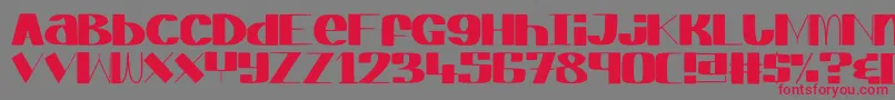 フォントElegantAgege – 赤い文字の灰色の背景