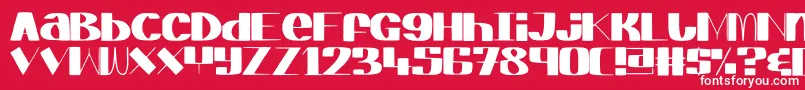 ElegantAgege Font – White Fonts on Red Background