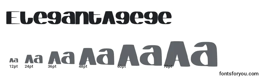 Размеры шрифта ElegantAgege