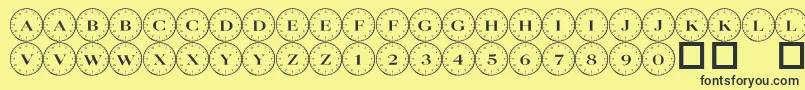 101compass Font – Black Fonts on Yellow Background