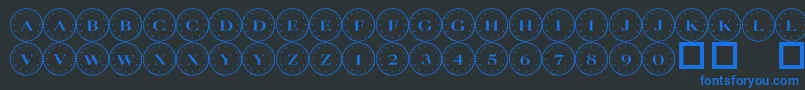 101compass Font – Blue Fonts on Black Background