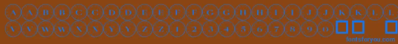 101compass Font – Blue Fonts on Brown Background