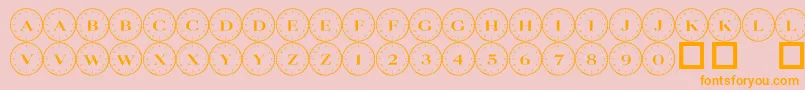 Police 101compass – polices orange sur fond rose