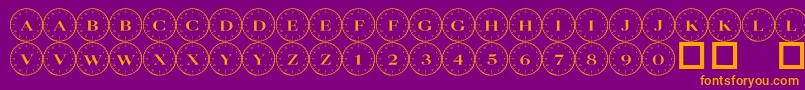 101compass Font – Orange Fonts on Purple Background