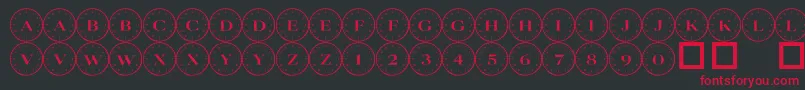 101compass Font – Red Fonts on Black Background