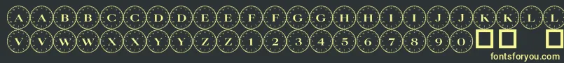 101compass Font – Yellow Fonts on Black Background