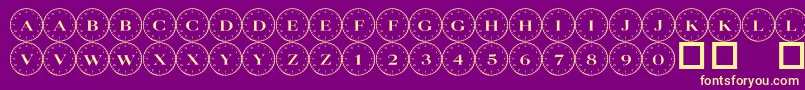 101compass Font – Yellow Fonts on Purple Background