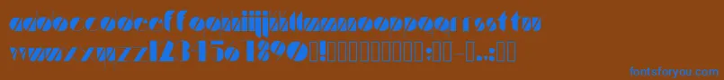 Artistica Font – Blue Fonts on Brown Background