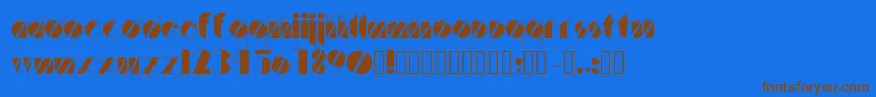 Шрифт Artistica – коричневые шрифты на синем фоне