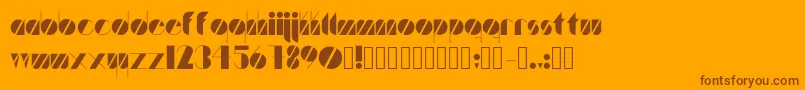 フォントArtistica – オレンジの背景に茶色のフォント