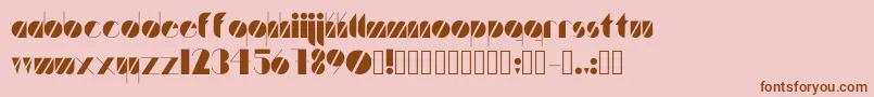 フォントArtistica – ピンクの背景に茶色のフォント