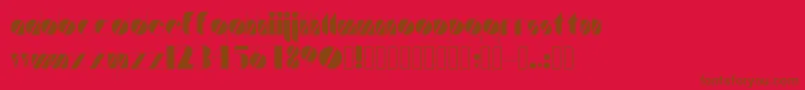 Czcionka Artistica – brązowe czcionki na czerwonym tle
