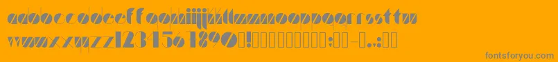 Artistica-fontti – harmaat kirjasimet oranssilla taustalla