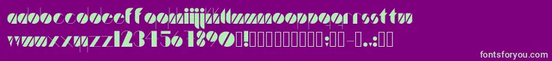 フォントArtistica – 紫の背景に緑のフォント