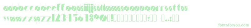 フォントArtistica – 白い背景に緑のフォント
