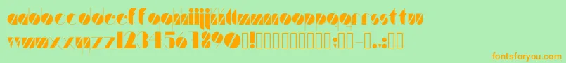Artistica Font – Orange Fonts on Green Background