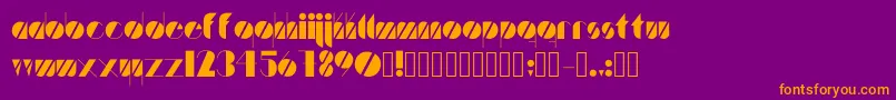 フォントArtistica – 紫色の背景にオレンジのフォント