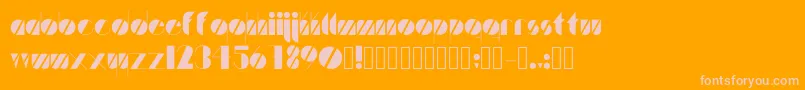 フォントArtistica – オレンジの背景にピンクのフォント