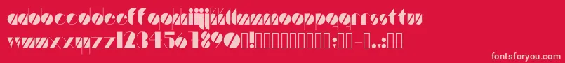 フォントArtistica – 赤い背景にピンクのフォント