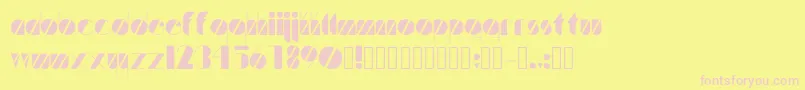Artistica-fontti – vaaleanpunaiset fontit keltaisella taustalla