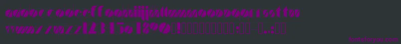 Шрифт Artistica – фиолетовые шрифты на чёрном фоне