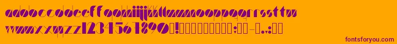 Шрифт Artistica – фиолетовые шрифты на оранжевом фоне