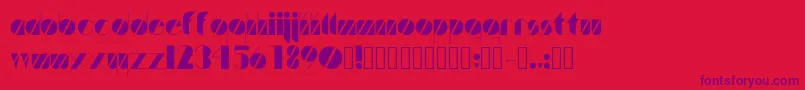 Artistica-fontti – violetit fontit punaisella taustalla