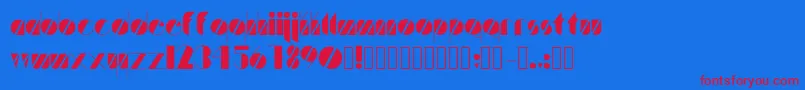 Artistica Font – Red Fonts on Blue Background
