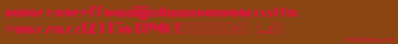 Artistica Font – Red Fonts on Brown Background